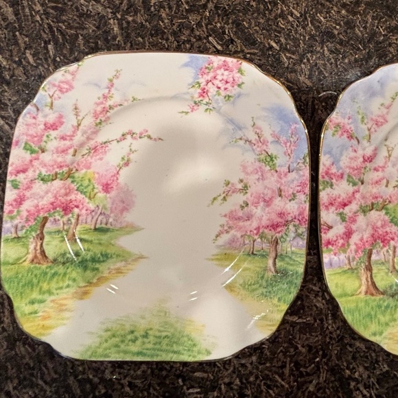 Two -  6 1/4" Bread & Butter Plates by Royal Albert, Blossom Time - Picture 2 of 4